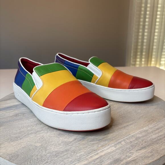 Michael Kors Shoes - Michael Kors Dylan Rainbow Pride LGBTQ Slip-On Sneakers Shoes Size 9.5